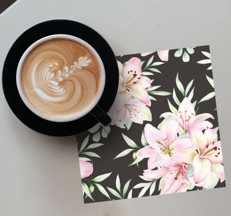 Posavasos frikis arreglo botánico con lirios - TenVinilo