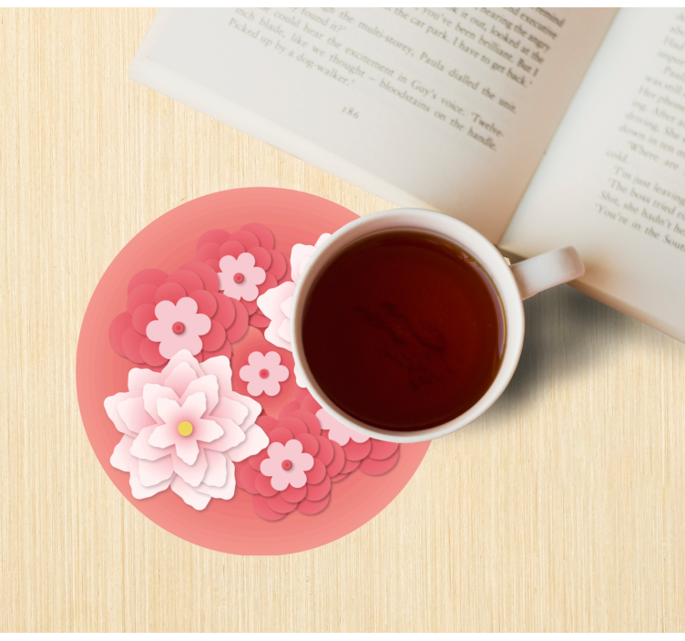 Posavasos frikis arreglo floral en capas - TenVinilo