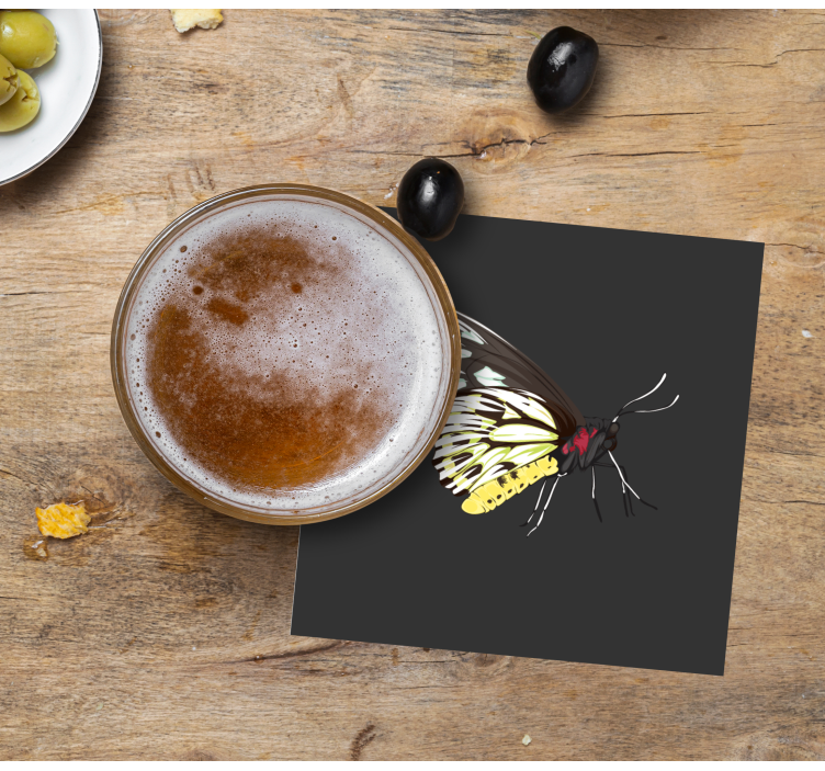 Posavasos frikis arte de mariposas coloridas - TenVinilo