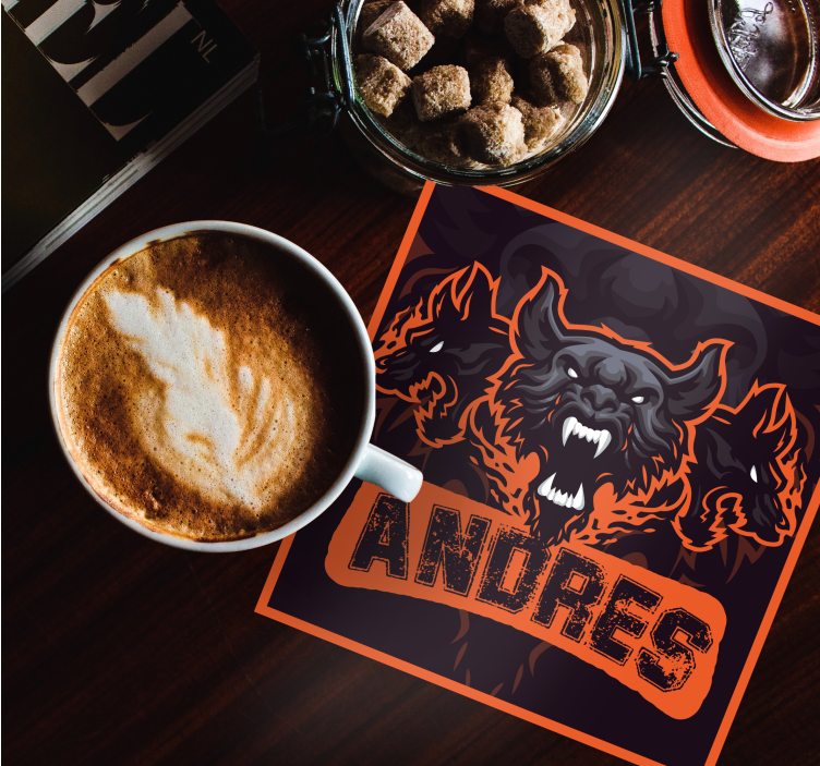 Posavasos frikis bestia de tres cabezas - TenVinilo