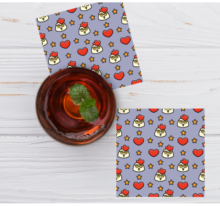 Posavasos frikis cabezas de pollo juguetonas - TenVinilo