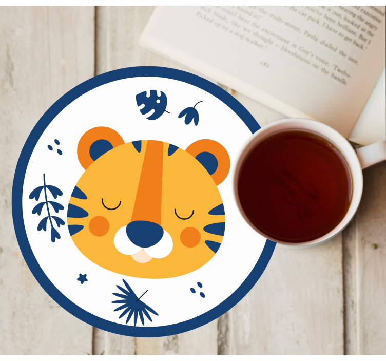 Posavasos frikis cara de tigre linda - TenVinilo