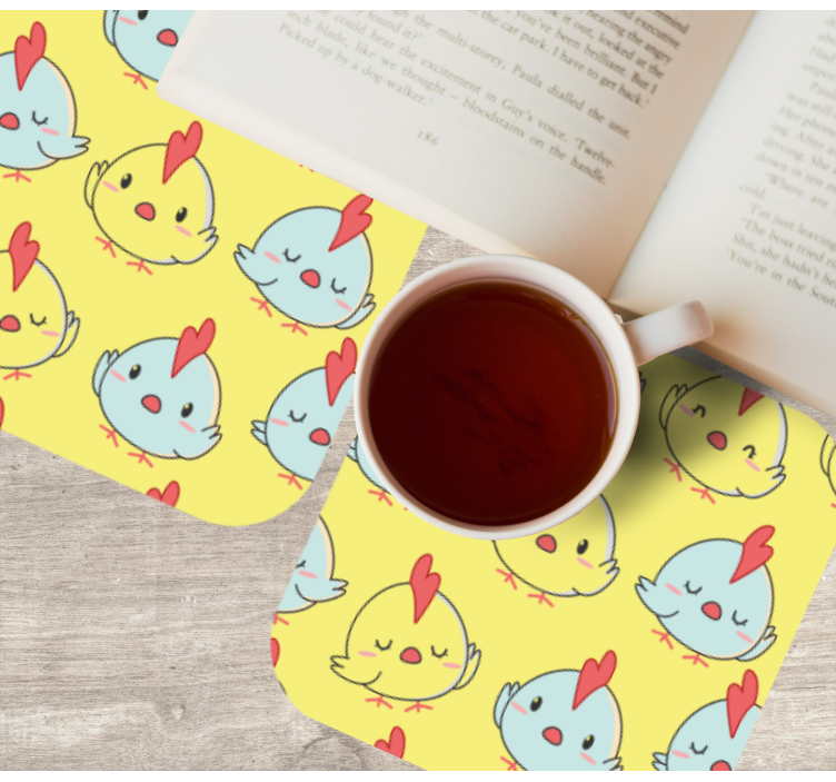 Posavasos frikis caritas de pollitos adorables - TenVinilo