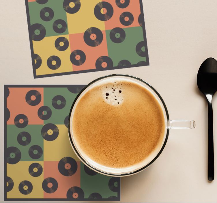 Posavasos frikis con diseño de discos de vinilo - TenVinilo