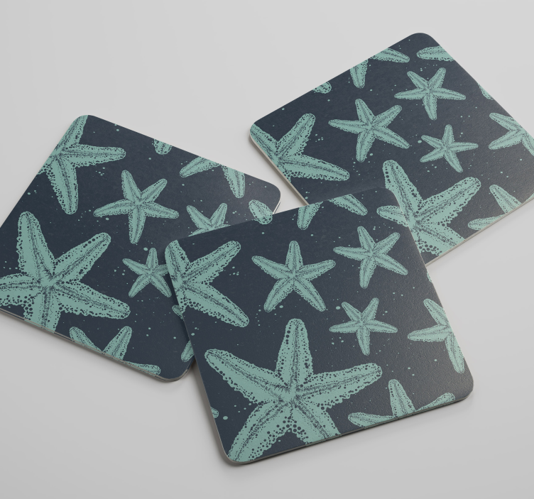 Posavasos frikis con superficie de estrellas de mar - TenVinilo