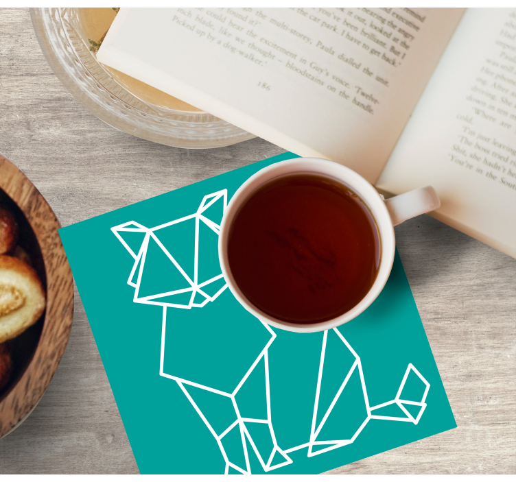 Posavasos frikis contorno de animal geométrico - TenVinilo