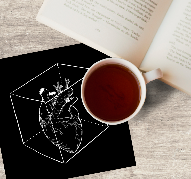 Posavasos frikis corazón en cubo 3d - TenVinilo