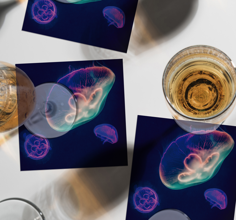 Posavasos frikis criaturas de medusas coloridas - TenVinilo