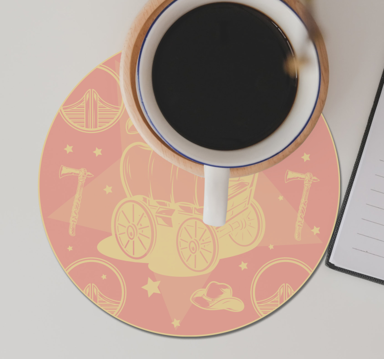 Posavasos frikis diseño de carro retro - TenVinilo