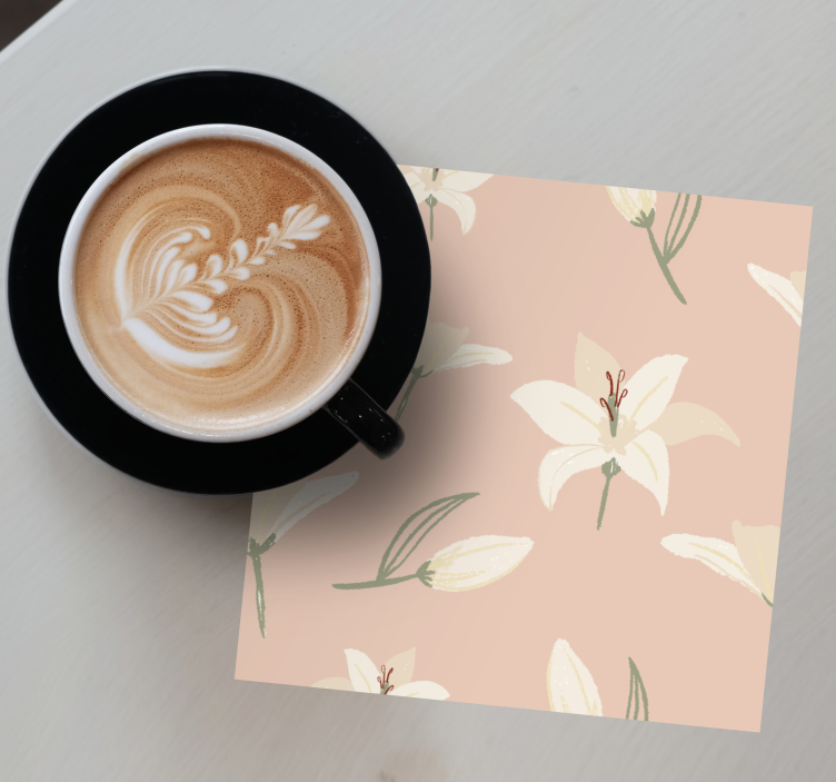 Posavasos frikis elemento floral elegante - TenVinilo