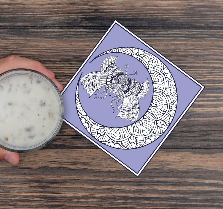 Posavasos frikis emblema de mariposa complejo - TenVinilo