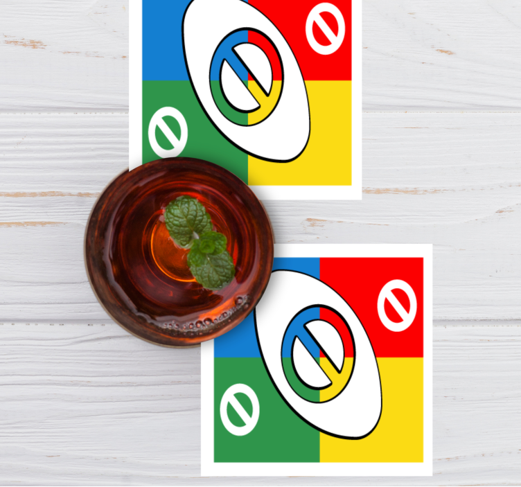 Posavasos frikis formas circulares coloridas - TenVinilo