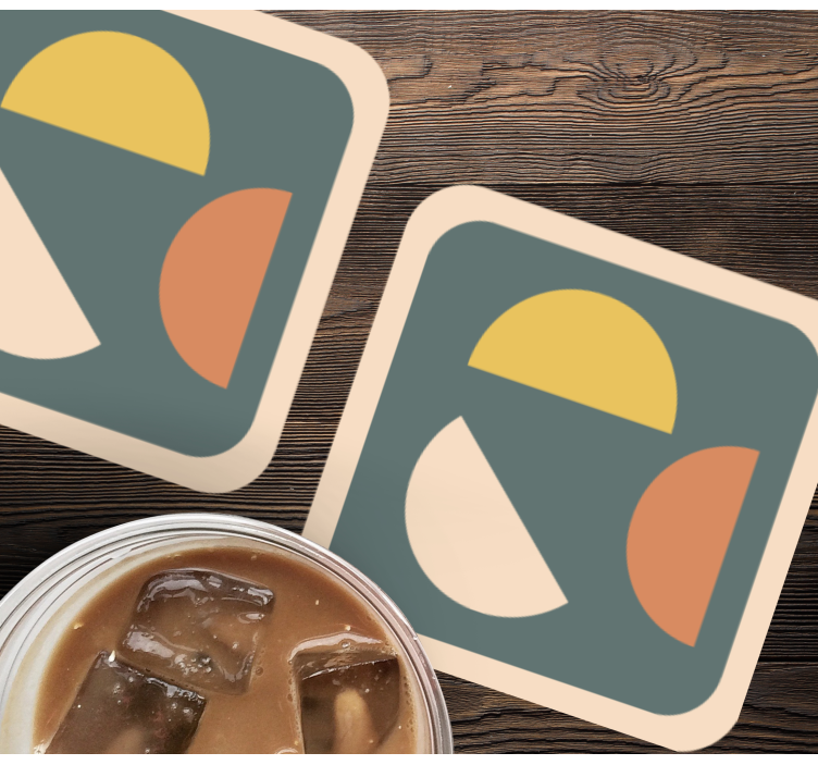 Posavasos frikis formas geométricas de color - TenVinilo