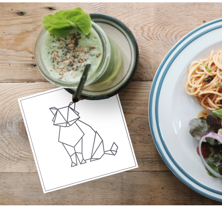 Posavasos frikis gato geométrico - TenVinilo