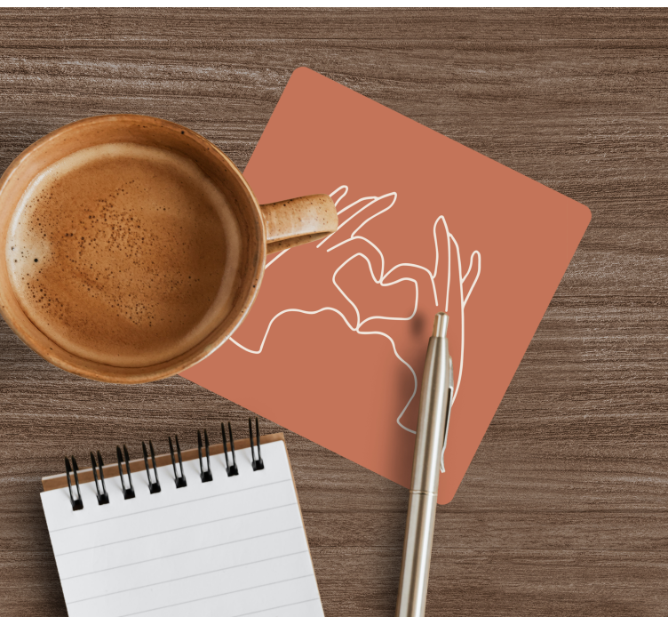 Posavasos frikis gesto de mano en forma de corazón - TenVinilo