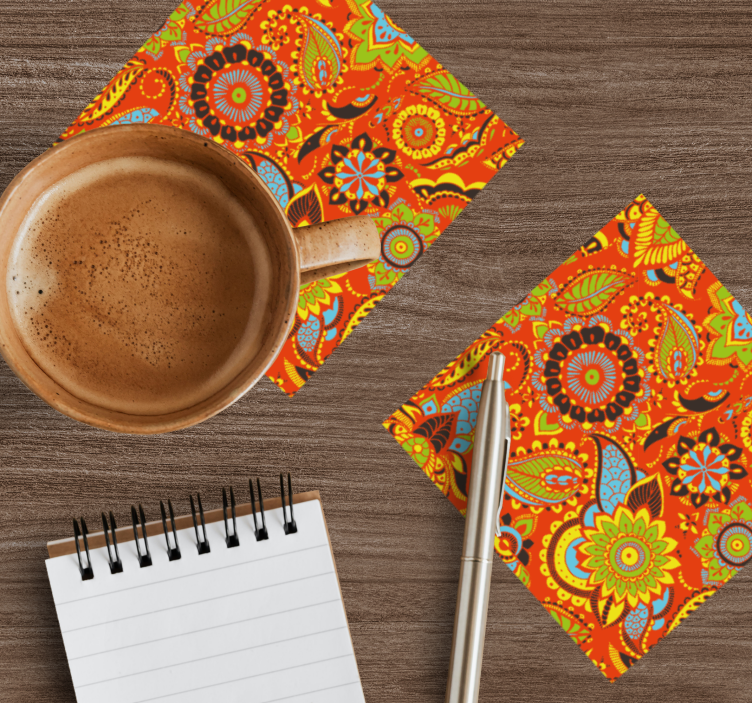 Posavasos frikis motivo botánico vibrante - TenVinilo