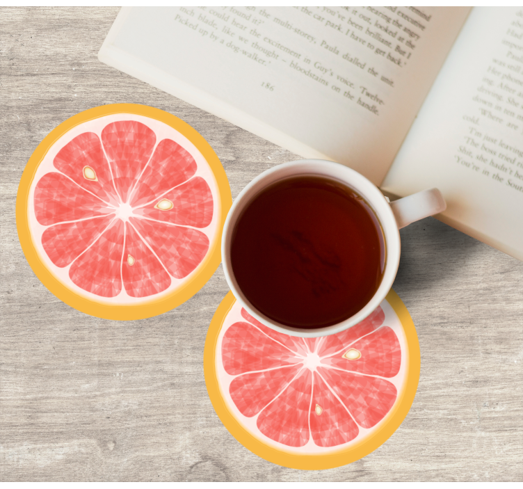 Posavasos frikis motivo de rodajas de cítricos - TenVinilo
