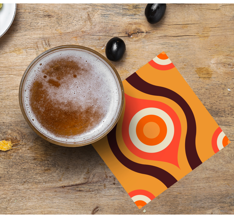 Posavasos frikis patrón circular retro - TenVinilo