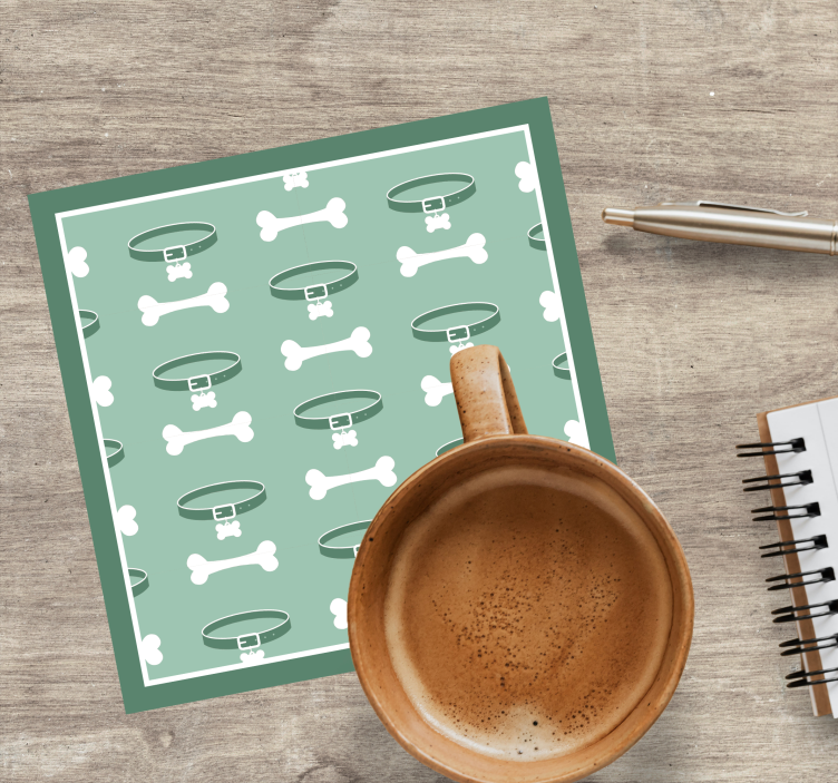 Posavasos frikis patrón de huesos divertido - TenVinilo