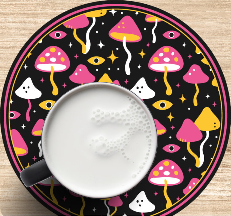 Posavasos frikis patrón de setas coloridas - TenVinilo