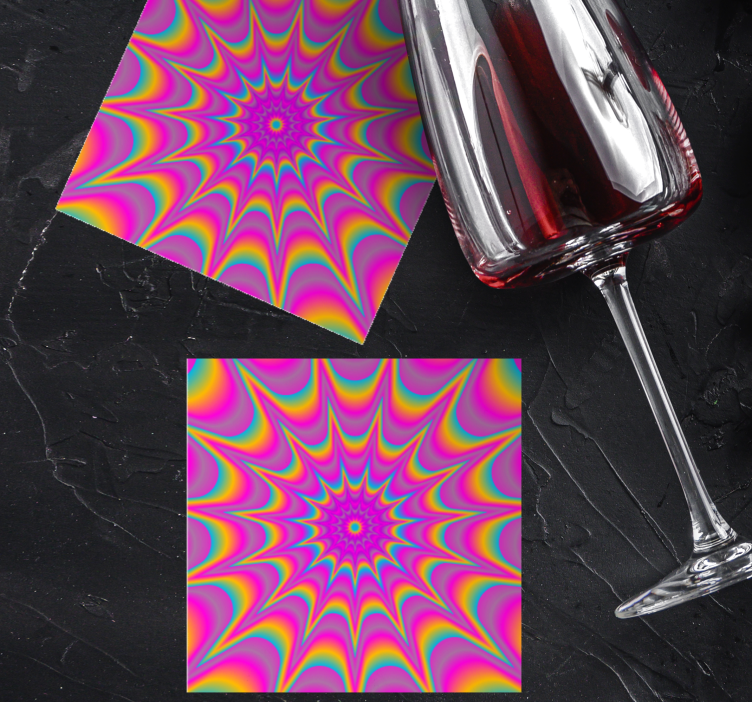 Posavasos frikis patrón espiral vibrante - TenVinilo