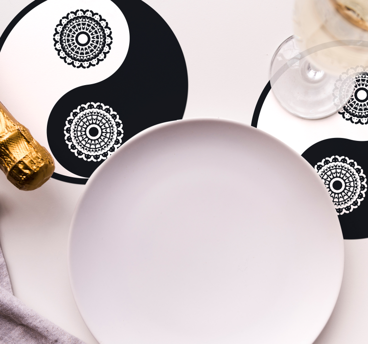 Posavasos frikis patrones mandala yin yang - TenVinilo