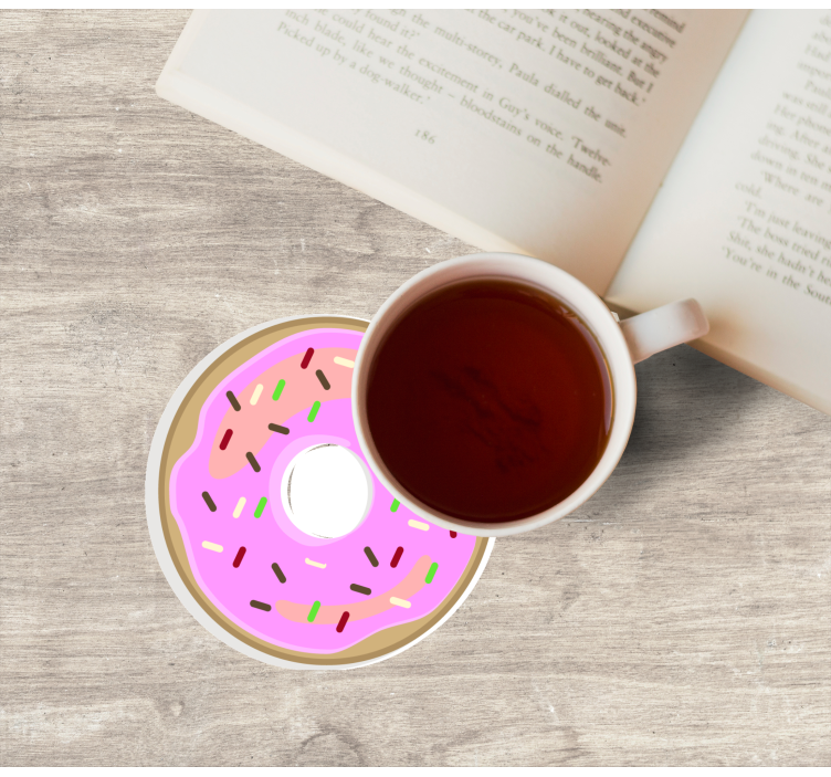 Posavasos frikis postre rosa glaseado - TenVinilo