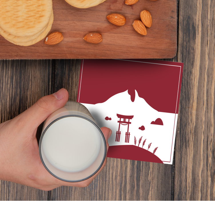 Posavasos frikis puerta torii de montaña - TenVinilo