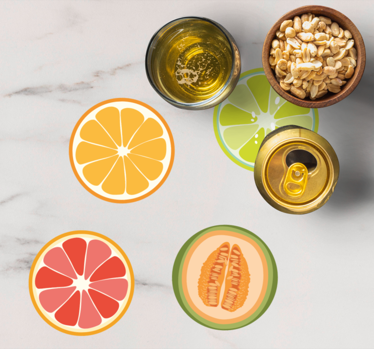 Posavasos frikis rodajas de fruta - TenVinilo