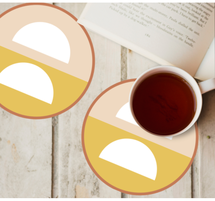 Posavasos frikis semicírculos geométricos - TenVinilo