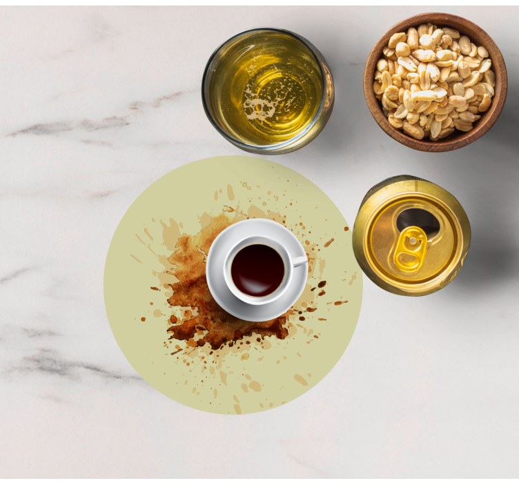 Posavasos frikis taza de café con salpicadura - TenVinilo