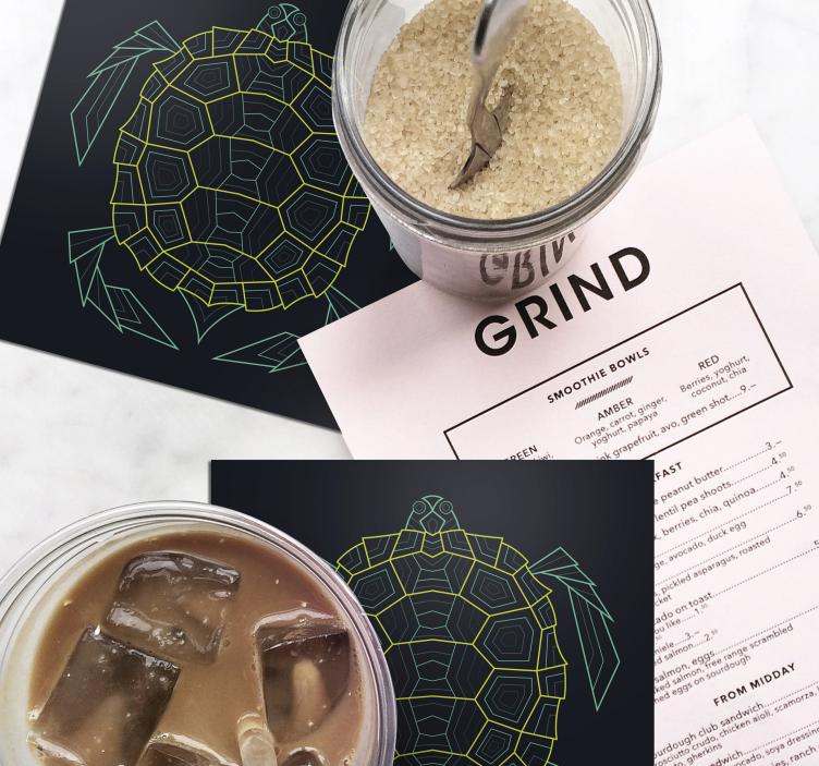 Posavasos frikis tortuga geométrica - TenVinilo