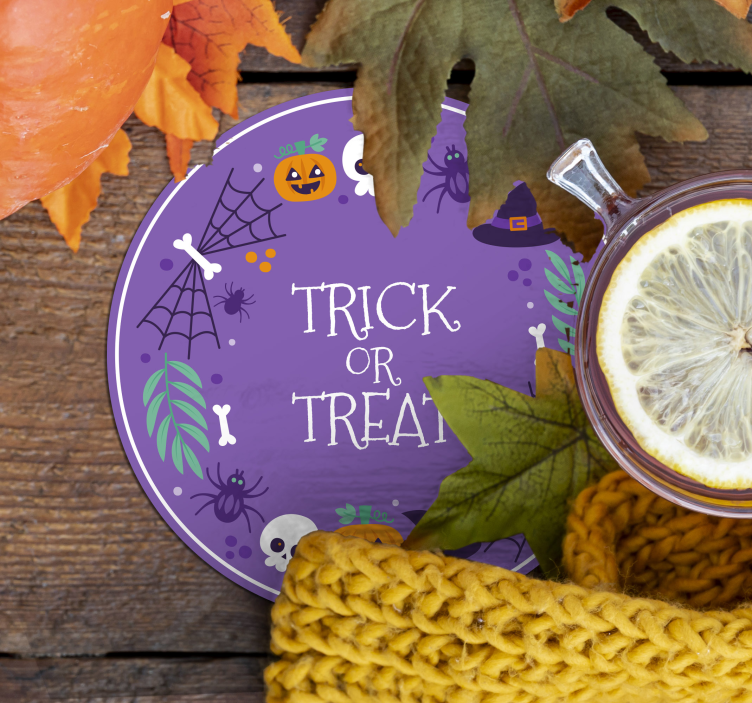 Posavasos halloween diseño temático de halloween - TenVinilo