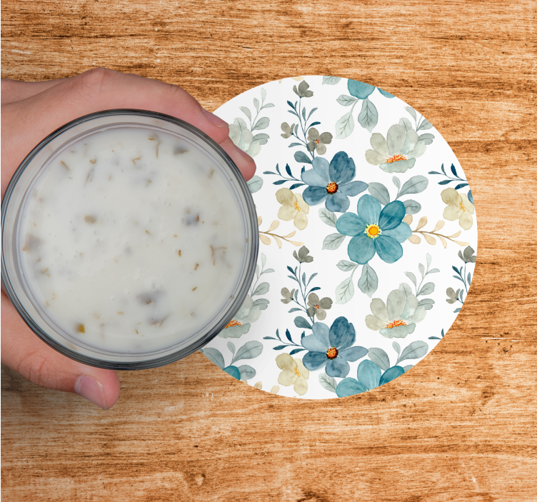 Posavasos moderno acabado texturizado botánico - TenVinilo