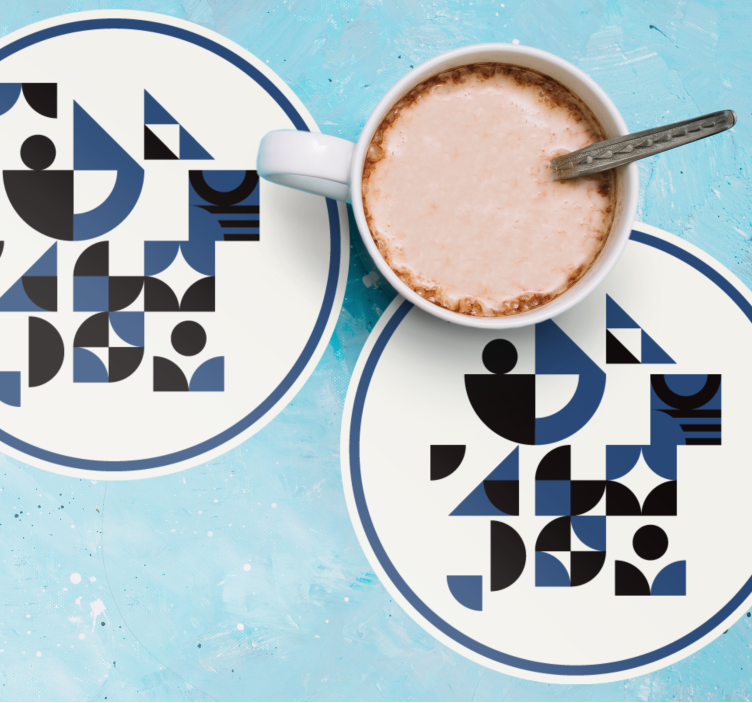 Posavasos moderno arreglo de formas geométricas - TenVinilo