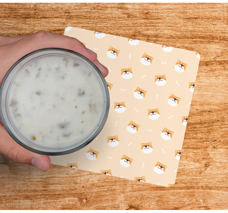 Posavasos moderno caras de perros alegres - TenVinilo