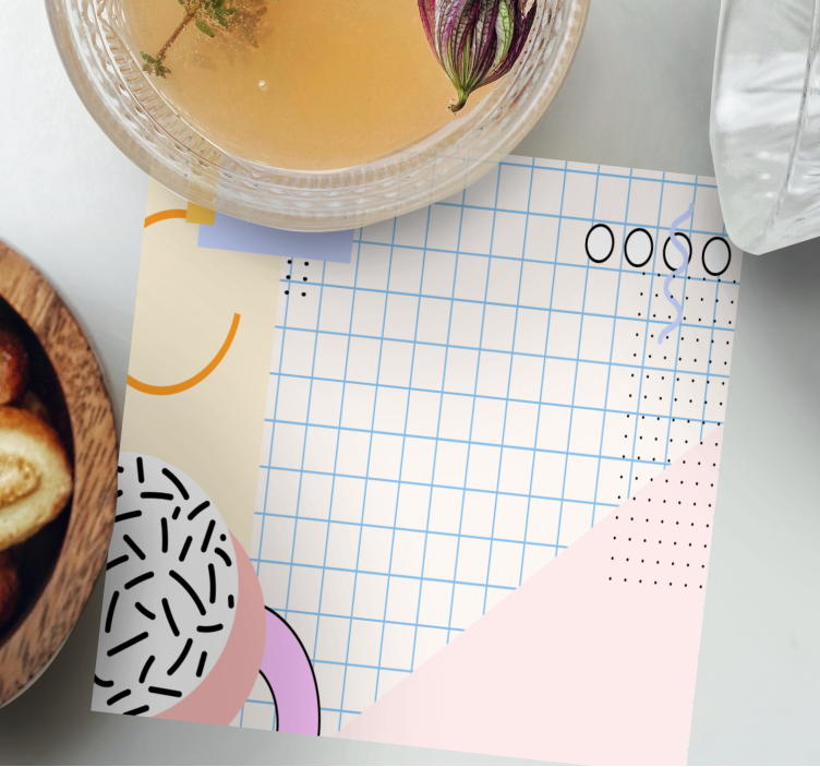 Posavasos moderno con diseño geométrico - TenVinilo