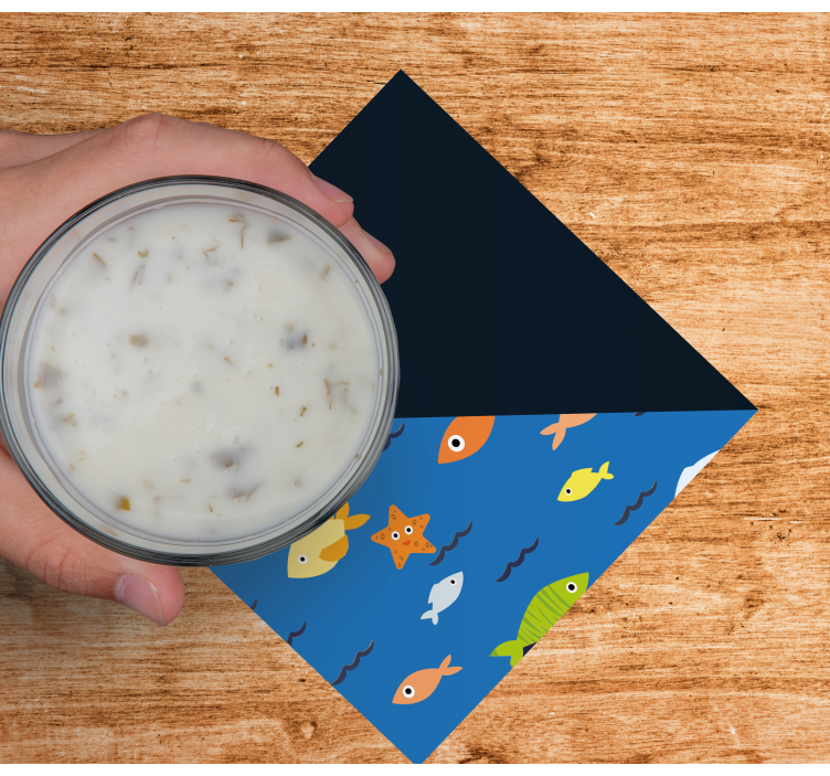 Posavasos moderno escena submarina colorida - TenVinilo