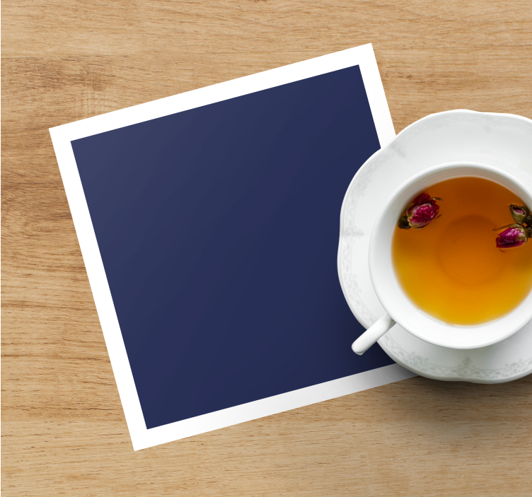 Posavasos moderno fondo azul profundo - TenVinilo