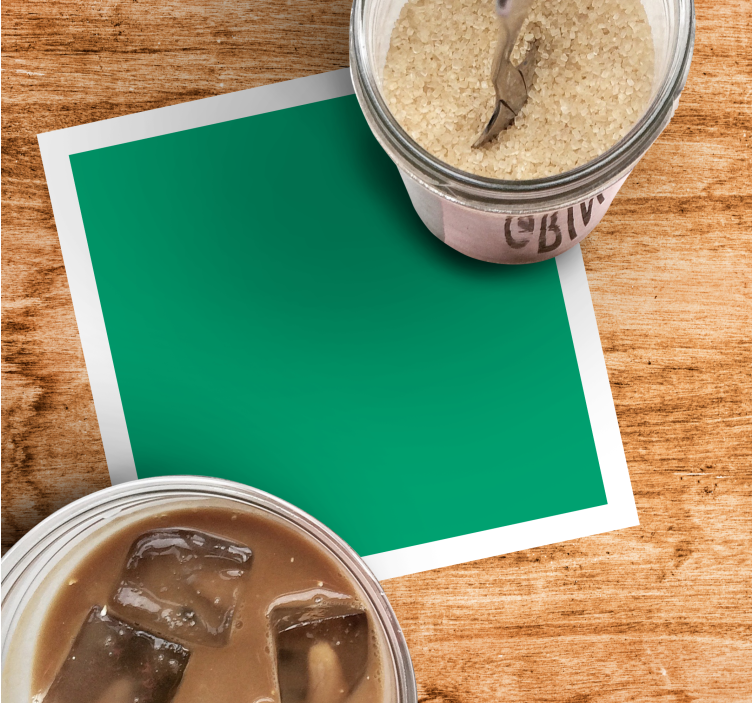 Posavasos moderno fondo de color sólido - TenVinilo