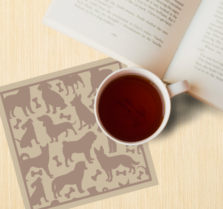 Posavasos moderno formas caninas divertidas - TenVinilo