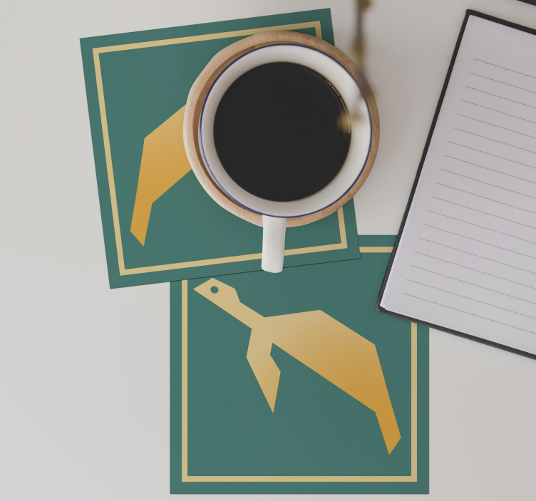 Posavasos moderno formas de animales geométricas - TenVinilo