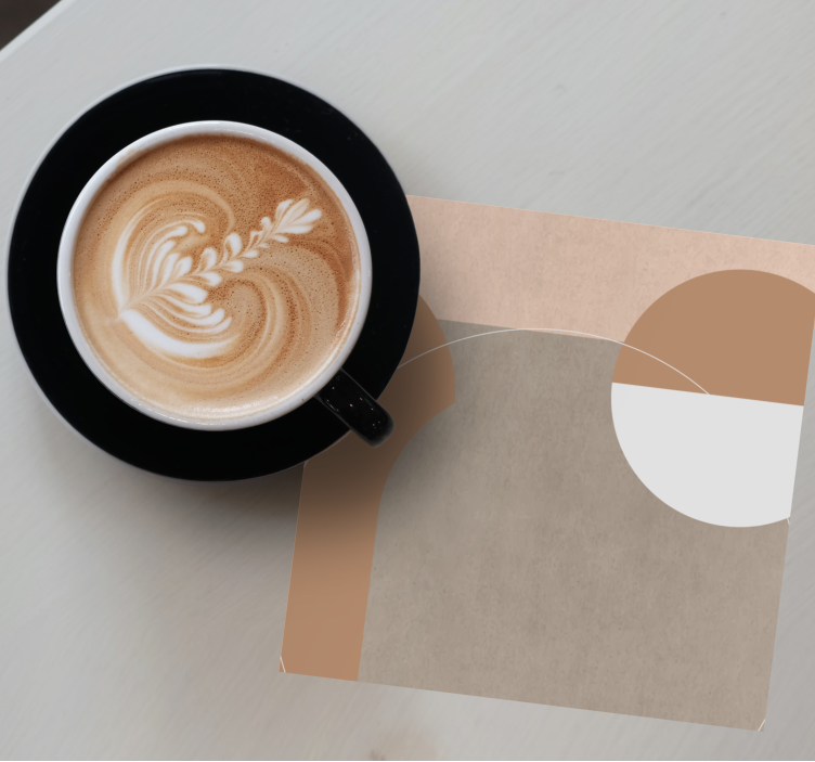 Posavasos moderno formas geométricas abstractas - TenVinilo