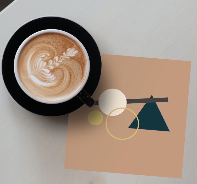Posavasos moderno formas geométricas con círculo - TenVinilo