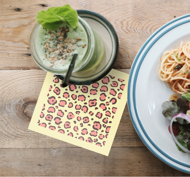 Posavasos moderno motivo de manchas de leopardo - TenVinilo