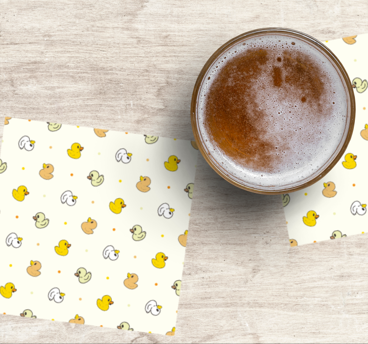Posavasos moderno patrón de patitos encantadores - TenVinilo