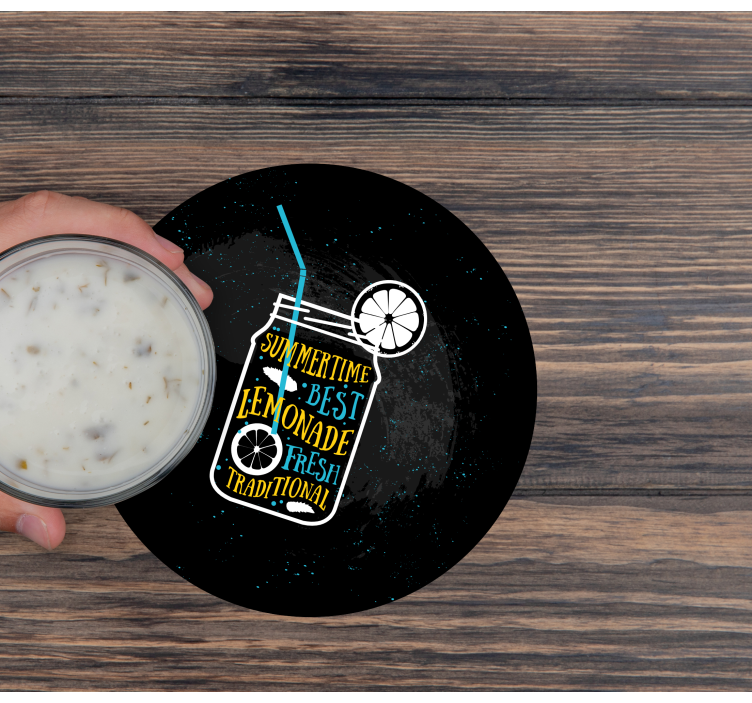 Posavasos moderno tarro de limonada refrescante - TenVinilo