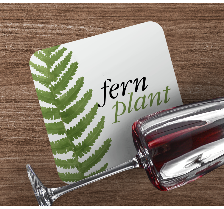 Posavasos moderno tema hojas de helecho - TenVinilo