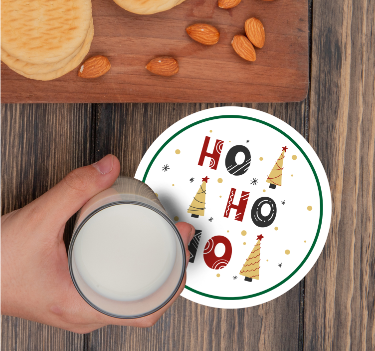 Posavasos navideño Árboles festivos de navidad - TenVinilo