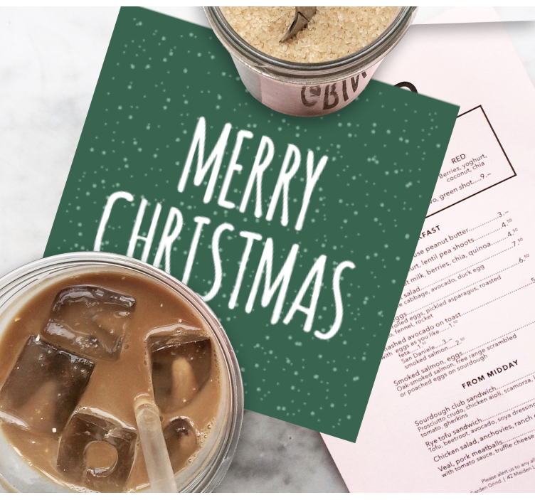 Posavasos navideño con motivo de copos de nieve - TenVinilo